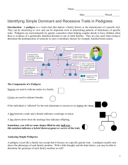 Identifying Simple Dominant and Recessive Traits in Pedigrees