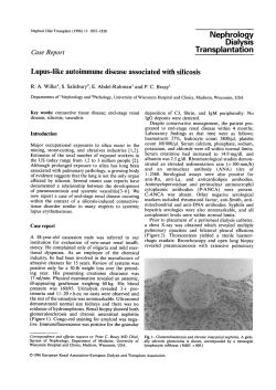 Lupus-like autoimmune disease associated with silicosis