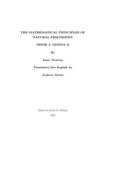THE MATHEMATICAL PRINCIPLES OF
