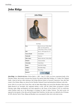 John Ridge - Cherokee Registry