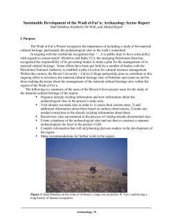 Sustainable Development of the Wadi el