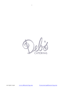 NEW DEBS FULL CORP MENU - Deborah Miller Catering