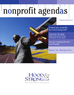 Protect your nonprofit by cross-training staff Going for the gold Are