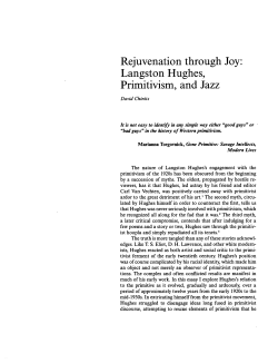 Rejuvenation through Joy: Langston Hughes