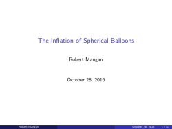The Inflation of Spherical Balloons