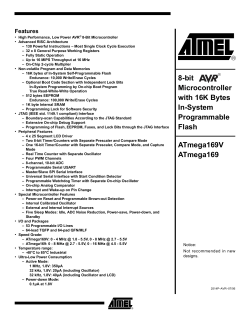 ATmega169/V - Atmel Corporation