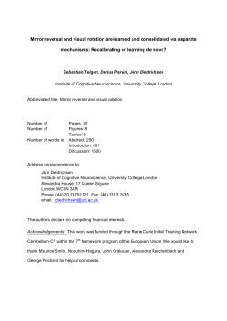 Mirror reversal and visual rotation are learned and consolidated via