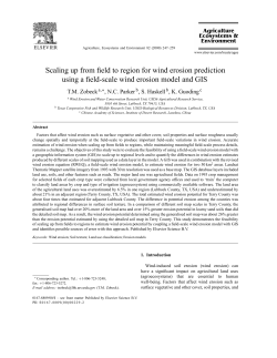 Scaling up from field to region for wind erosion prediction using a