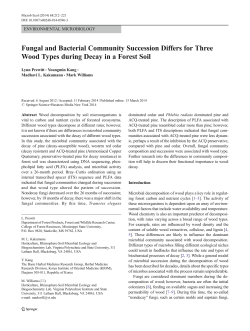 Fungal and Bacterial Community Succession Differs for Three Wood