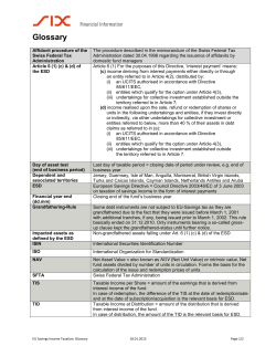 EU Savings Income Taxation: Glossary and ISO codes for all