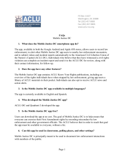 FAQs 1. What does the Mobile Justice DC smartphone