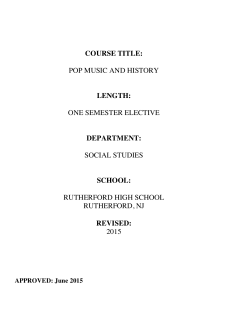 Pop Music and History - Rutherford Public Schools