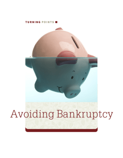 Avoiding Bankruptcy