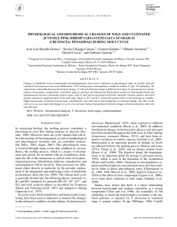 physiological and biochemical changes of wild and