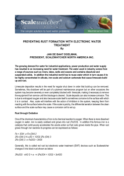 PREVENTING RUST FORMATION WITH ELECTRONIC WATER
