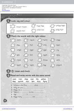 12 Look, say and colour. Listen and check. 15 Read and write words