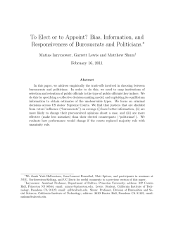 To Elect or to Appoint? Bias, Information, and Responsiveness of