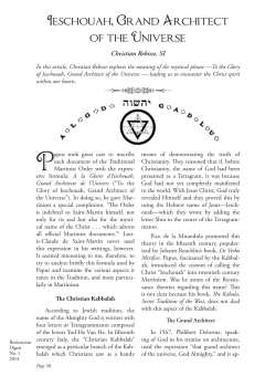 Ieschouah, Grand Architect of the Universe