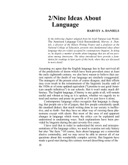 2/Nine Ideas About Language