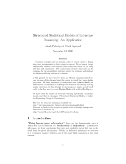 Structured Statistical Models of Inductive Reasoning: An Application