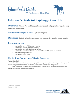 Graphing y = mx + b with Sketchpad Explorer