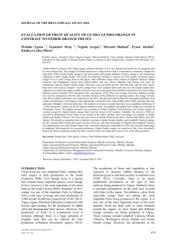 Evaluation of fruit quality of Gunda Gundo orange in contrast to other