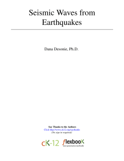 Seismic Waves from Earthquakes