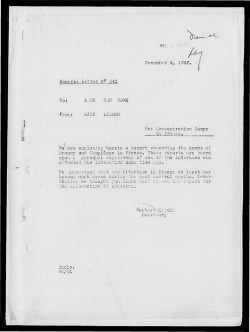 Letter from AJDC Lisbon to AJDC New York, Re: Concentration