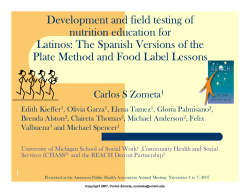 The Spanish Versions of the Plate Method and Food Label Lesson