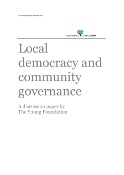 Local democracy and community governance
