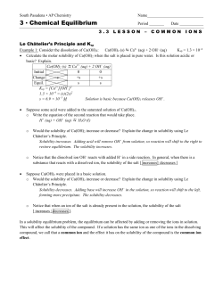 3 Chemical Equilibrium