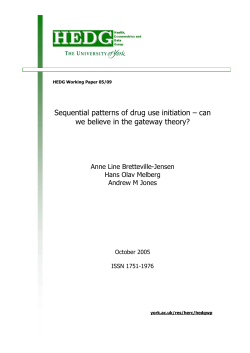 Sequential patterns of drug use initiation &ndash; can
