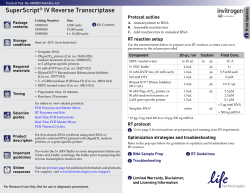 User Guide: SuperScript IV Reverse Transcriptase