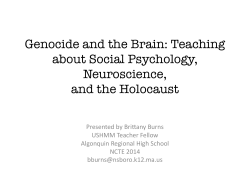 Genocide and the Brain: Teaching about Social Psychology