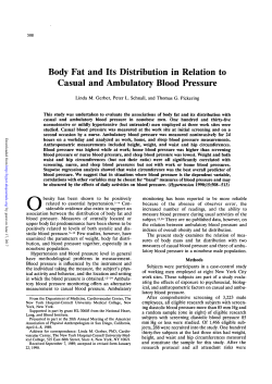Body Fat and Its Distribution in Relation to Casual