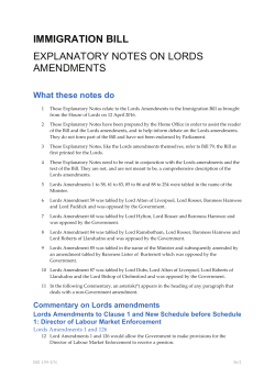 immigration bill explanatory notes on lords amendments