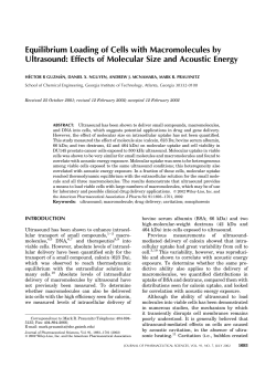 Equilibrium Loading of Cells with Macromolecules by Ultrasound