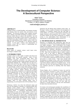 The Development of Computer Science