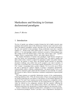 Markedness and blocking in German declensional paradigms