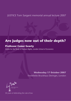 Are judges now out of their depth?