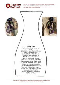 Glitter Vase Can be either three, four or five sides. Cut out this shape