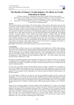 The Decline of Ghana`s Textile Industry: Its effects on