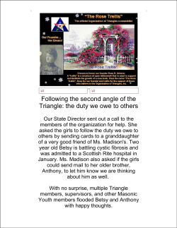 Following the second angle of the Triangle: the duty we owe to others