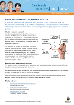A research protocol is the guidebook for a research