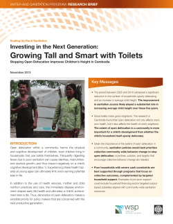 Growing Tall and Smart with Toilets. Stopping Open Defecation