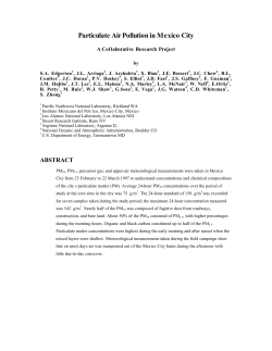 Particulate Air Pollution in Mexico City