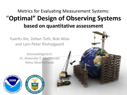 Quantitative Assessment of Observation System Design