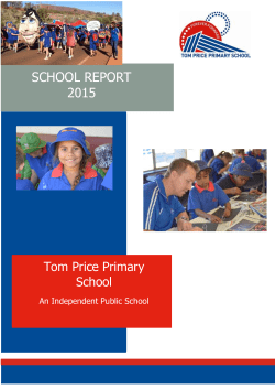 2015 School Report - Tom Price Primary School