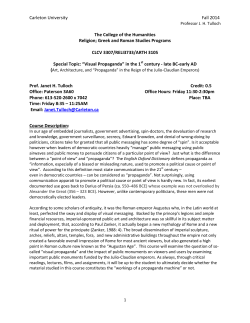 Greek and Roman Studies Programs CLCV 3307/RELI3733/AR