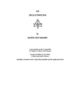 The Circle of Perfection - Supreme Grand Council Eastern